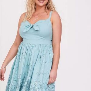 Torrid Disney Cinderella Fairy Godmother tie-front skater dress, NWT size 1X